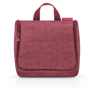 Reisenthel toiletbag Twist Maroon - praktischer Kulturbeutel mit Haken, wasserabweisendes Material