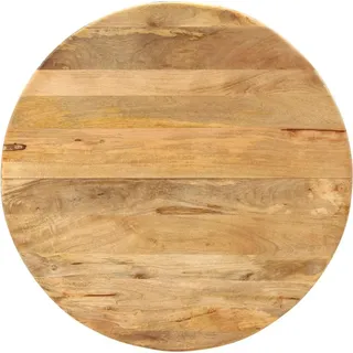 vidaXL Esstisch Ø110x78 cm Massivholz Mango und Stahl - Braun