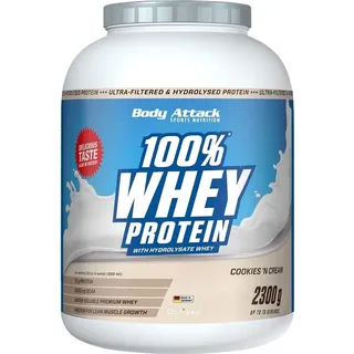 100% Whey Protein Cookies & Cream Pulver 2300 g