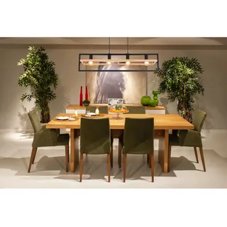 GLOBO Lighting|Hängeleuchte Holz, dunkelbraun, 4x E27 - Braun,