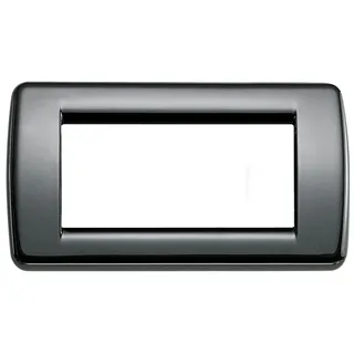 VIMAR SERIE IDEA – Metallplatte Rondo 4 Modul schwarz