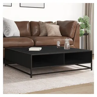 vidaXL Couchtisch Schwarz 100x100x30 cm Holzwerkstoff und Metall