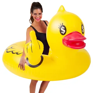 Float Joy Ente Aufblasbare Schwimmring Schwimmreifen Erwachsene Schwimmtier für den Pool Luftmatratze Pool Wasser Spielzeug