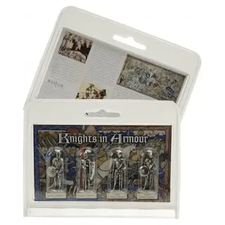 Miniatur Ritter IN Armour Metall Soldaten 4cm Neu & Verpackt