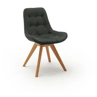 Schalenstuhl >BELFAST< in schwarz, Arizona - 56x84x63cm (BxHxT) - Schwarz