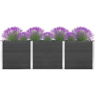 vidaXL Garten-Hochbeet 300 x 100 x 91 cm Grau