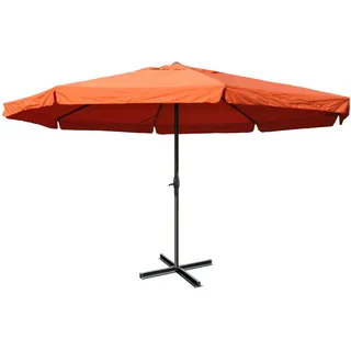 Mendler Meran Pro Ø 500 cm terracotta mit Volant ohne Ständer