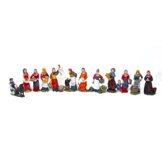 BETTER WITH FRIENDS 12 x Weihnachtsfiguren Frauen 10 cm Krippenfiguren Landwirte Tierarbeiter Zubehör Haus Jesus Krippenhandwerk Gott