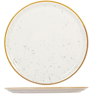 HOME Saturnia Stains Pizzateller, dekoriert, Porzellan, Beige, 31 cm