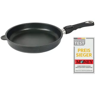 AMT Gastroguss Bratpfanne 26 cm Ø, 5 cm hoch, abnehmbarer Stiel, nicht induktionsgeeignet, Lotan® Antihaft-Veredelung, Gusspfanne (Aluguss), AMZN-526-Z20B
