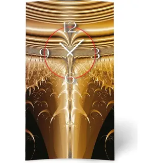 Abstrakt kupfer bronze braun Designer Wanduhr modernes Wanduhren Design leise kein ticken dixtime 3D-0218 - Braun