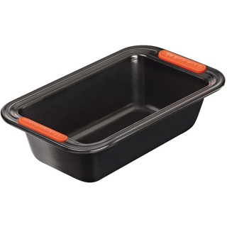 Le Creuset Antihaft Kastenform, Rechteckig, 23,5 x 13,5 cm, Sauerteigbeständig, Aus Karbonstahl gefertigt, Anthrazit/Orange, 94100329000000