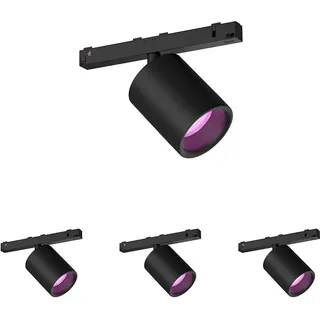 Philips Hue White & Color Amb. Perifo Erweiterungsspot, dimmbar, 16 Mio. Farben, steuerbar via App, kompatibel mit Amazon Alexa, Apple HomeKit & Google Assistant, schwarz (Packung mit 4)