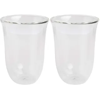 Delonghi 5513214611 Kaffeeglas Transparent 2 Stück(E) 330 Ml - Kaffeegläser (Transparent, Glas, 2 Stück(E), Klar, 330 Ml, 117 Mm) (Packung mit 2)