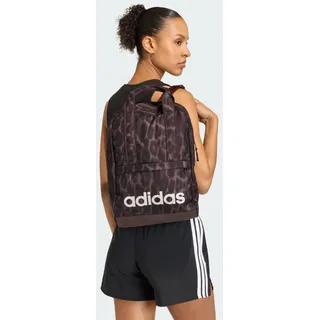 adidas LINEAR ESSENTIALS GRAPHIC BACKPACK, earth strata/shadow brown, One size