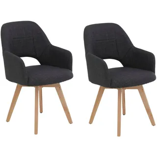 Hela 4-Fußstuhl Stade Polyester grau 2er Set