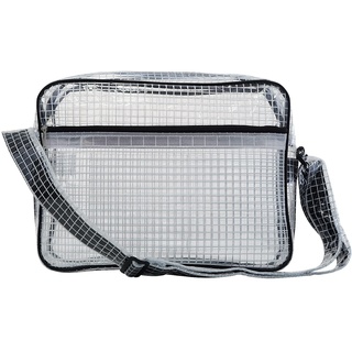 NOTAG Unisex Umhängetasche, große transparente PVC-Tasche, antistatisch, Ingenieur-Werkzeugtasche, große transparente Umhängetasche, durchsichtig, Large