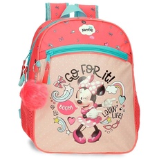 Disney Minnie Lovin Life Schulrucksack, anpassbar, 27 x 33 x 11 cm, Mikrofaser, 9,8 l, bunt, Schulrucksack, anpassbar an den Trolley