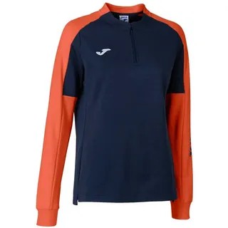 Joma Eco Championship Recycled Halbreißverschluss-sweatshirt - Navy / Fluor Orange - S