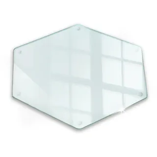 Tulup Herdabdeckplatte 40 cm Transparent Hexagon , Glas , 40x0.4x34.64 cm , Küchen, Küchenelektrogeräte, Herde, Herdabdeckplatten
