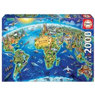 Educa World Landmarks Globe 2000 Teile)