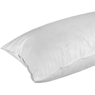 Homescapes Kopfkissen 2er-Set Federkissen 40/80 cm , Weiß , Textil , Füllung: Federn , Rechteckig , 40x80 cm , Oeko-Tex® , Heimtextilien, Wohntextilien, Kissen, Zierkissen