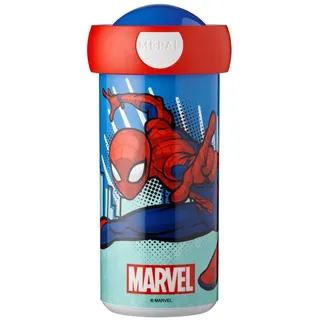 Mepal - Verschlussbecher Campus - Trinkbecher - Auslaufsicherer Wasserflasche für Kinder - Wiederverwendbarer Becher - BPA-frei & Spülmaschinenfest - 300 ml - Spiderman