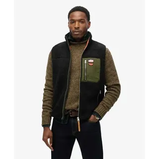 Superdry Steppweste VINTAGE RETRO FLEECE GILET schwarz L (50)