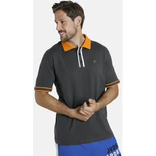 Poloshirt JAN VANDERSTORM "Poloshirt ISFRIED", Herren, Gr. 3XL, grau (dunkelgrau melange), Obermaterial: 50% Baumwolle CO. 50% Polyester COOLMAX PES(Coolmax)., Shirts Poloshirt