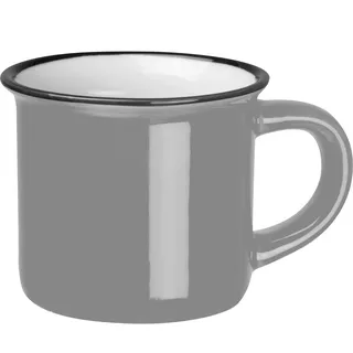 noTrash2003 4er Set Espressotassen im Retro Look Vintage Style aus Keramik mit 60 mL Nostalgielook (Grau (4))