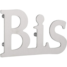 THIRARD 00067594 – Buchstabe Bis Edelstahl H.76 mm Wandschild mit Hinweisschild – Bis – Zubehör/Ausstattung – Türausstattung Selbstklebende Version, H,100Mm