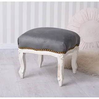 Fussbank Landhausstil Schemel Hocker Barock Fussbänkchen Polsterhocker