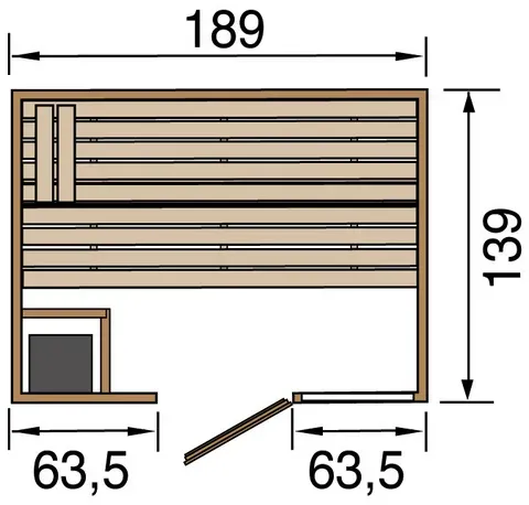 Bild von Sauna »Valida«, (Set), 7,5 kW-Ofen mit digitaler Steuerung, beige