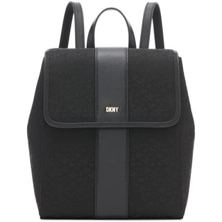 DKNY Women's Everyday Backpack, Black Logo/Black