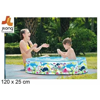 X Aufblasbarer Pool 120cm Unten Der Meer Kinder Garten Sommer Dfh