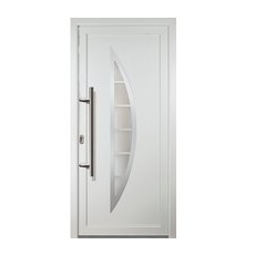 Meeth Aluminium-Haustür »Signum Alu«, satiniertes Glas, weiß, nach Innen öffnend, ohne Türgriff - weiss