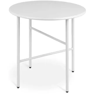 bomoe Finn Beistelltisch Ø 44x46cm Weiß Metall