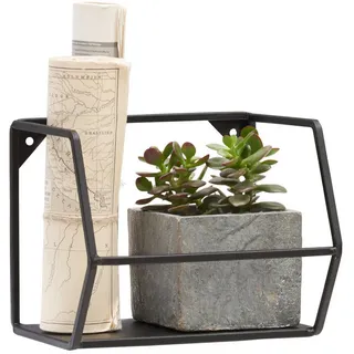 Landscape Wandregal , Schwarz , Metall , 20x16x16 cm , in verschiedenen Größen erhältlich , Wohnzimmer, Regale, Wandregale