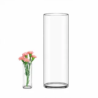 Oungy Glasvase Zylinder 35cm Hoch Große Vase Glas Blumenvase Gross Modern Ø 12cm Zylinder Vasen Glas Für Stumpenkerzen Schwimmkerzen Für Hochzeitsdeko Deko Wohnzimmer