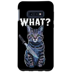 Hülle für Galaxy S10e Halloween Katze Messer Design Witzige Tier Katzen