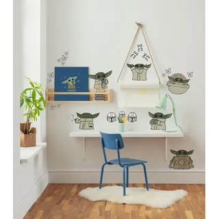 KOMAR Wandtattoo »Star Wars The Mandalorian Grogu Cute« 50 x 70 cm (Breite x Höhe) - Kinderzimmer, Wandsticker,