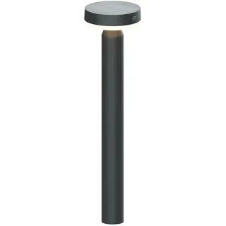 BOLD Solar-Wegeleuchte 50 cm mit Bewegungsmelder, Außenlampe Mit Bewegungsmelder, Solarlampen Für Außen, Infrarot-Sensor 100° 2-6m, Solar & USB, IP44 Wetterfest, 3000K Warmweiß, Gun Grey