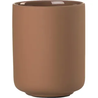 Zone Denmark Ume Zahnputzbecher, Zahnbürstenhalter, Zahnbürstenbecher, aus Steinzeug/Keramik, Schönes & Praktisches Badezimmer Zubehör, Durchm. 8,3 cm, Höhe 10,3 cm, Terracotta