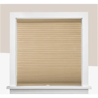 Chicology Cordless Cellular Shades Sichtschutzrollo, 1 Zelle, Polyester, Metall, Kunststoff, Morning Croissant, 61W x 122H cm