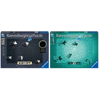 Ravensburger Puzzle 17280 - Krypt Puzzle Universe Glow ab 14 Jahren, mit 881 Teilen & Puzzle 17151 - Krypt Puzzle Metallic Mint - Schweres Puzzle für Erwachsene und Kinder ab 14 Jahren, mit 736 Teilen