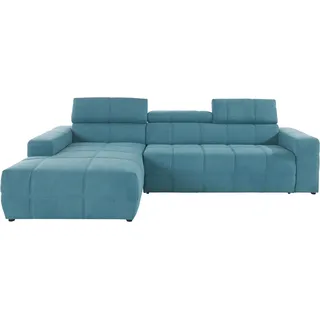 DOMO collection Ecksofa »Brandon große Ausführung B/T/H: 289/177/80 cm, auch in Leder und Cord« mit Kopfteilverstellung, wahlweise Sitztiefenverstellung, L-Form,