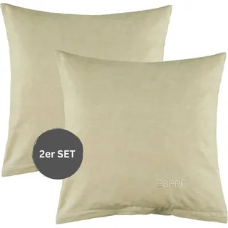 ESPRIT Renforcé Kissenbezüge und Bettwäsche HARP Beige 40 x 40 cm 2er Pack - Beige