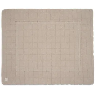 Jollein Krabbeldecke für Baby – Box Teddy – Warm Sand – Laufgittereinlage – 75x95 cm – OEKO-TEX Zertifiziert – Kuschelig Weich – Spieldecke Baby