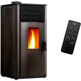 Luft- Pelletofen Anita 12 kW Sannover Schwarz - Schwarz