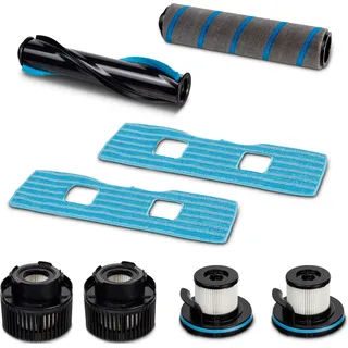 MEDION Zubehör Ersatz für Akku Stabstaubsauger P350 W & P400 W (1x Standardbürste, 1x Hartbodenbürste, 2x Wischtuch, 2x Außenfilter, 2 x Innenfilter)